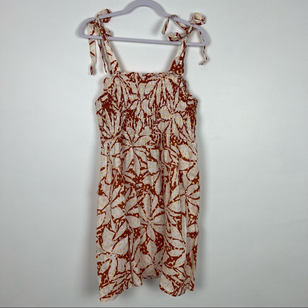 Nicole Miller New York NWT 100% Linen Dress Tropical Floral Print Size XL